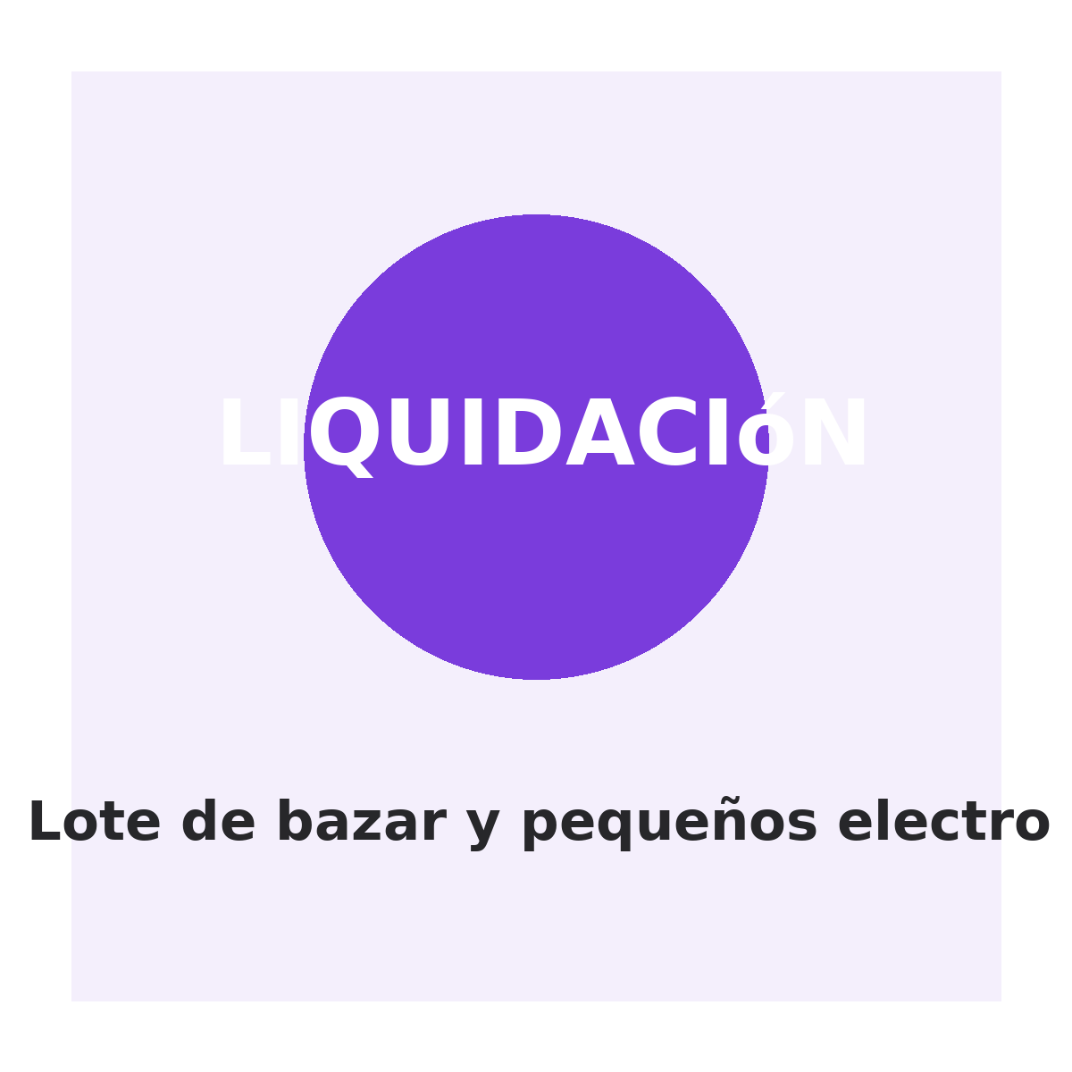 Lote de bazar y pequeños electro