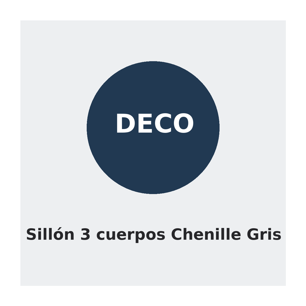 Deco Sillón 3 cuerpos Chenille Gris